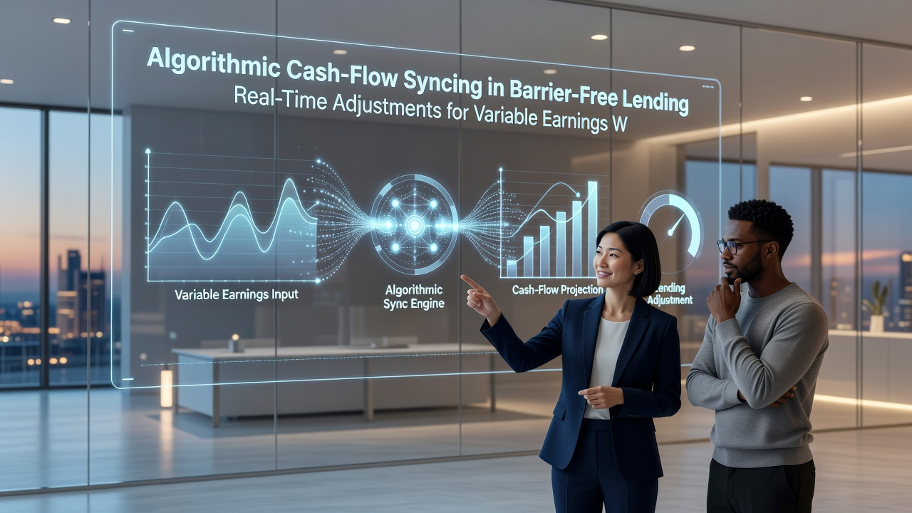 Flowchart illustrating real-time algorithmic adjustments linking earnings data to lending repayments