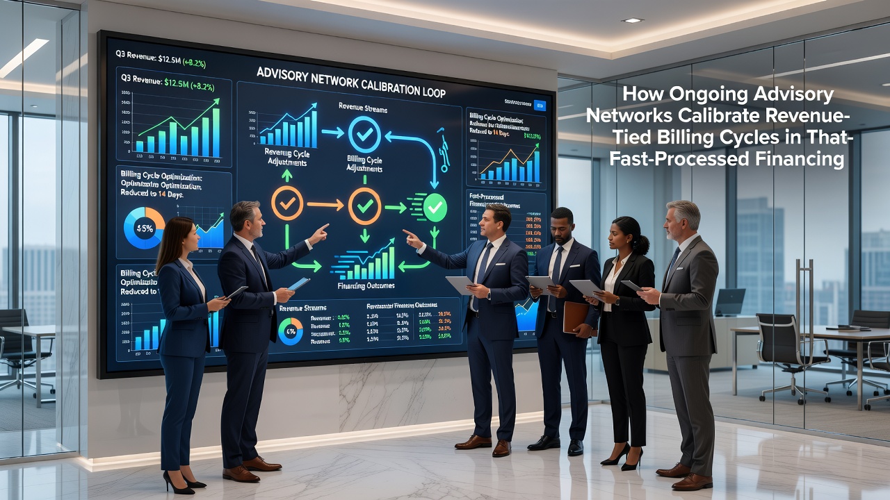 Revenue-linked payment adjustments displayed on advisory dashboards for barrier-free financing products