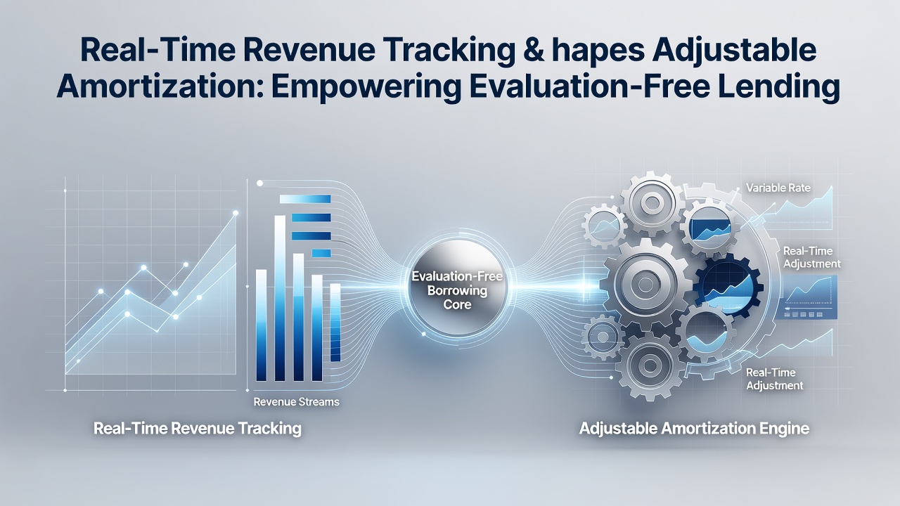 Dashboard interface displaying live revenue metrics and amortization adjustments in a borrowing platform