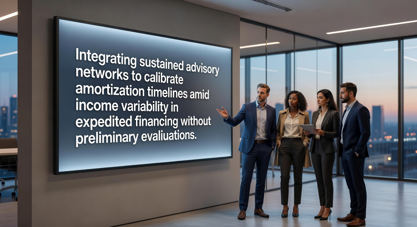 Advisory networks guiding flexible loan adjustments in no-evaluation financing setups