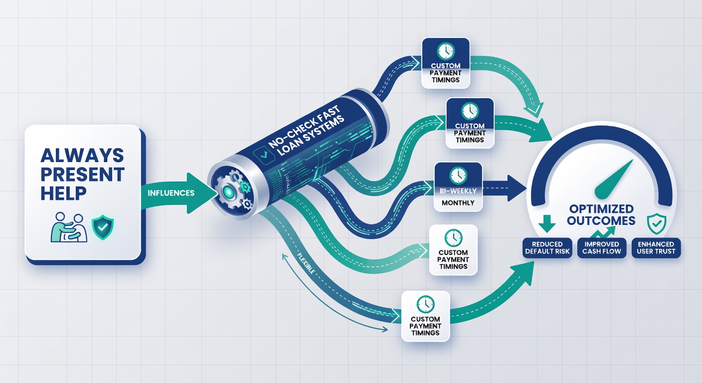 Diagram illustrating advisory support mapping variable repayment cycles in instant financing